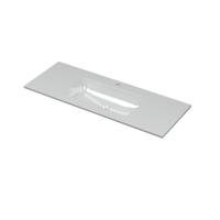 INK Aspekt Wastafel Porselein Midden met 1 Kraangat - 1200x450x15 mm - Glans Wit - thumbnail