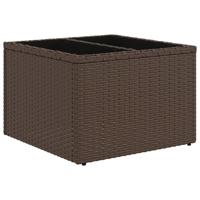 11-delige Loungeset met kussens poly rattan bruin - thumbnail