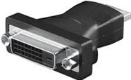 HDMI naar DVI-D - HDMI-DVI adapter- HDMI naar DVI-D - 24 + 1 pin - Zwart - thumbnail