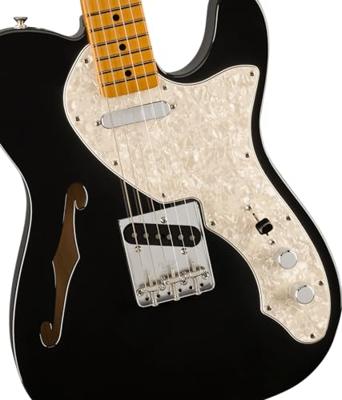 Fender Vintera II 60s Telecaster Thinline MN Black elektrische gitaar met gigbag