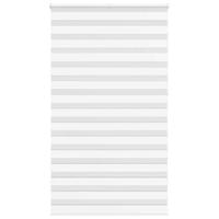 VidaXL Zebra rolgordijn 135x230 cm stofbreedte 130,9cm polyester wit - thumbnail