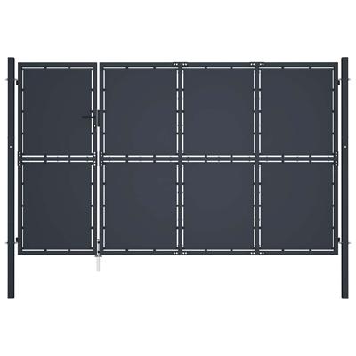 Tuinpoort staal 350x150 cm antraciet