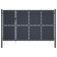 Tuinpoort staal 350x150 cm antraciet - thumbnail