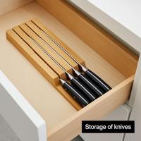 POINT-VIRGULE - Opbergen & Bewaren - Messenblok Lade Bamboe 43x9,5cm - thumbnail