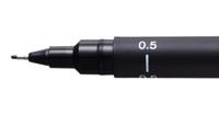 Uni Pin fineliner, ronde punt, 0,5 mm, zwart - thumbnail