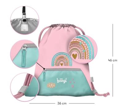 Baagl Gymtas Roze Regenboog met Rits Baagl Gymtas Roze Regenboog met Rits