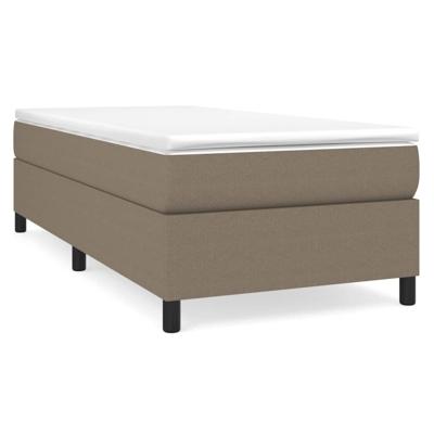 Boxspring met matras stof taupe 100x200 cm