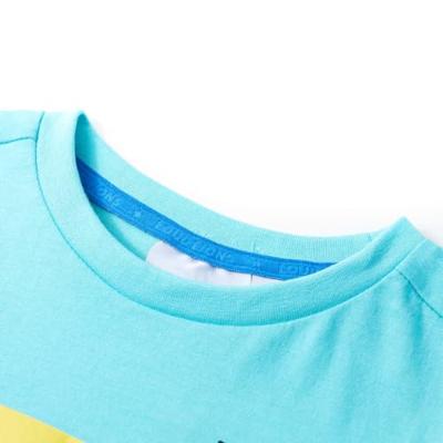 Kindershirt met korte mouwen 92 zeeblauw