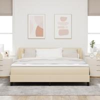 Boxspringbed met matras met hoofdeinde Crème 180 x 200 cm Stof - thumbnail