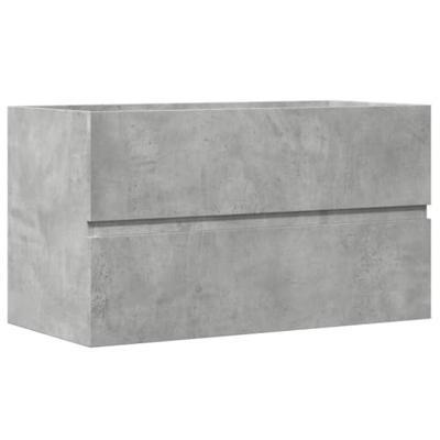 Badkamerwandkast 80x38,5x45 cm bewerkt hout betongrijs