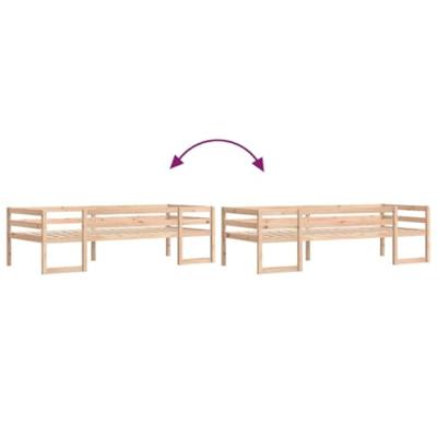 Kinderbedframe massief grenenhout 90x190 cm