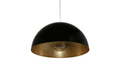 Artdelight Grote hanglampGala Ø 50cm zwart binnenkant goud - HL 12127-50 ZW-GO