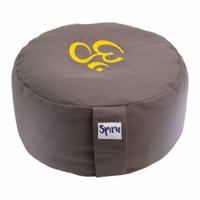 Spiru Meditatiekussen Rond Katoen Grijs - Ohm - 30 x 15 cm - thumbnail