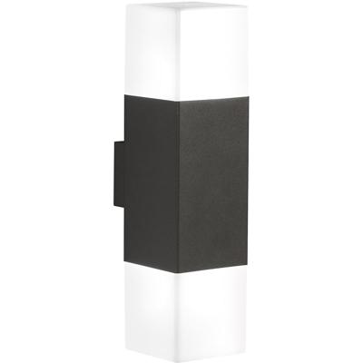 LED Wandlamp Buiten - 7W. E14 Fitting. IP44. Warm Wit 3000K. Antraciet