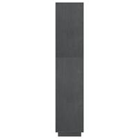 Boekenkast/kamerscherm 60x35x167 cm massief grenenhout grijs - thumbnail