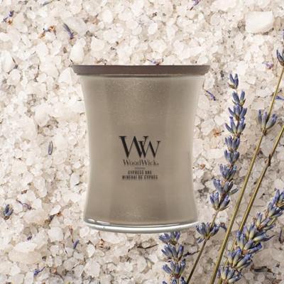 WoodWick medium candle limited edition cypress ore warn nickel