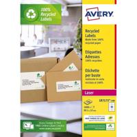 Etiket Avery LR7173-100 99.1x57mm recycled wit 1000 etiketten | 5 stuks - thumbnail