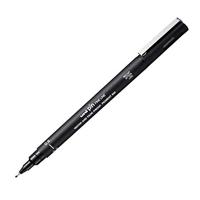 Uni Pin fineliner, ronde punt, 0,9 mm, zwart - thumbnail