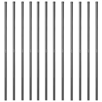Hekpalen 12 pcs Grijs 210 cm Poedergecoat staal - thumbnail