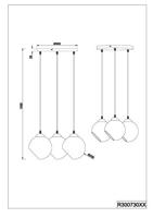 Trio BollampClooney 3x Ø20cm chroom met smoke glas - R30073054 - thumbnail