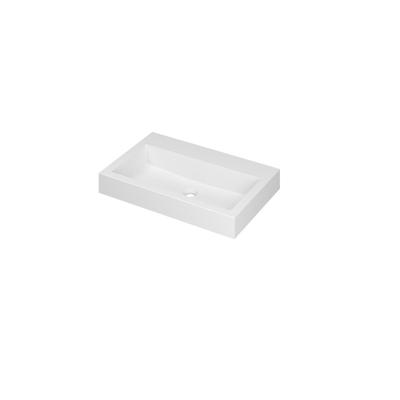 INK Momento Wastafel Polystone Zonder Kraangat - 700x450x90 mm - Mat Wit