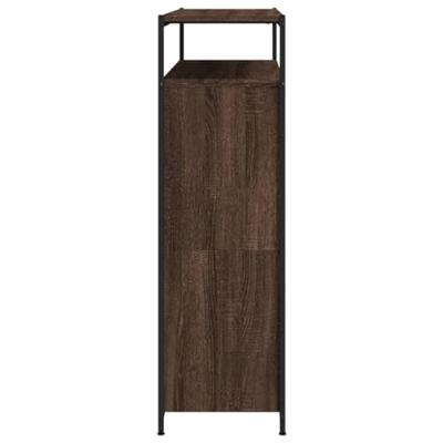 Schoenenkast met 4 klaplades 100x34x112 cm bruin eikenkleur