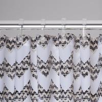 Sealskin douchegordijn Motif 100% polyester zwart print 180x200 cm - thumbnail