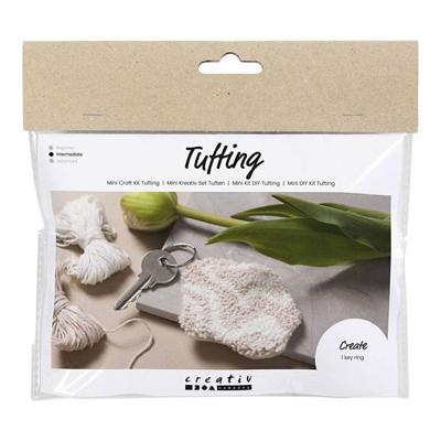 Creativ Company Mini hobbyset punch needle, sleutelhanger, beige, 1 doos