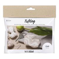 Creativ Company Mini hobbyset punch needle, sleutelhanger, beige, 1 doos - thumbnail