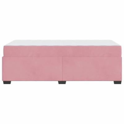 Bedframe met matras Roze 100 x 200 cm Fluweel