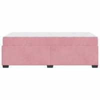 Bedframe met matras Roze 100 x 200 cm Fluweel - thumbnail