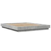 Bedframe bewerkt hout betongrijs 160x200 cm - thumbnail