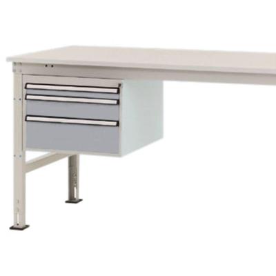 Manuflex ZB4664.9006 Behuizing onderbouw stationair, gebruiksh. 300 mm met 3 lades. Voor tafel diepte 1200 mm Manuflex ZB4664.9006 Behuizing onderbouw stationair, gebruiksh. 300 mm met 3 lades. Voor tafel diepte 1200 mm