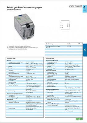 WAGO 787-722 DIN-rail netvoeding 24 V/DC 5 A 120 W Aantal uitgangen:1 x Inhoud 1 stuk(s)