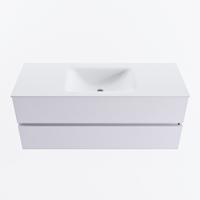 MONDIAZ VICA 120cm badmeubel onderkast Cale 2 lades. Wastafel CLOUD midden zonder kraangat, kleur Talc. - thumbnail