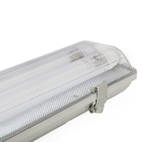 LED TL armatuur 120cm dubbel - T8 (G13) - 36 Watt 5040 lumen (140lm/W) - 4000K neutraal wit (840) - Flikkervrij - IP65 waterdicht - LED TL Lamp - thumbnail