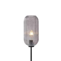 QAZQA Art Deco vloerlamp zwart met smoke glas - Rid - thumbnail