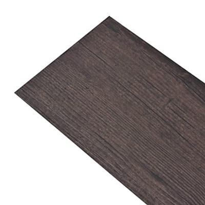 Vloerplanken zelfklevend 2,51 m 2 mm PVC donkerbruin