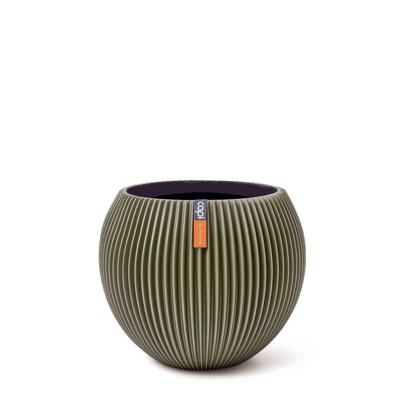 Capi Bloempot Vaas Bol Groove Groen Ø13cm Capi Bloempot Vaas Bol Groove Groen Ø13cm