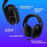 Gamingheadset - Draadloos - Logitech G - G321 Lightspeed - Zwart - thumbnail
