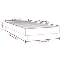 Boxspringframe fluweel donkergrijs 90x190 cm - thumbnail