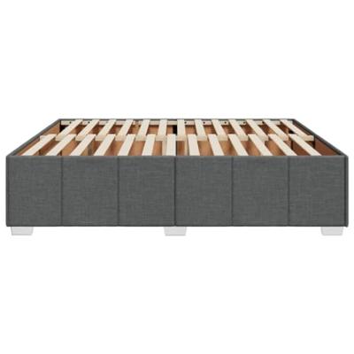 Bedframe zonder matras stof donkergrijs 200x200 cm