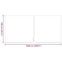 Kunstgras Zwart 15 x 1 m Polypropyleen - thumbnail