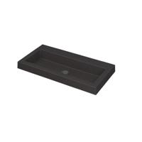 INK Dock Wastafel Quartz Zonder Kraangat - 800x400x60 mm - Quartz Zwart - thumbnail