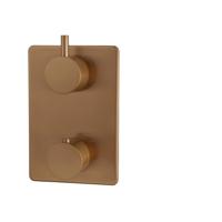 Afbouwdeel Inbouwthermostaat Wiesbaden Caral 2-Weg Geborsteld Brons Koper - thumbnail