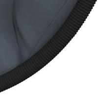 Hangstoel met standaard rattan en staal antracietkleurig - thumbnail