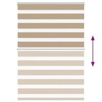 Zebra Blind 110x150 cm stofbreedte 105,9 cm polyester zandbruin - thumbnail