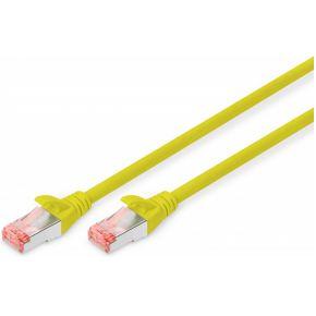 Digitus DK-1644-100/Y RJ45 Netwerkkabel, patchkabel CAT 6 S/FTP 10.00 m Geel Halogeenvrij, Verdraaide paren, Snagless, Vlambestendig 1 stuk(s)