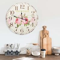 VidaXL Wandklok vintage stijl 60 cm bloemen - thumbnail