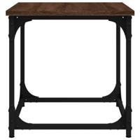 Bijzettafel 40x40x40 cm bewerkt hout bruineikenkleurig - thumbnail